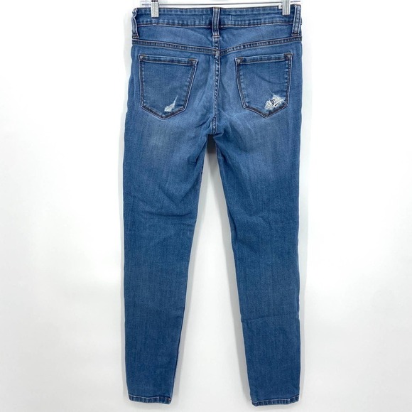 KANCAN Mid Rise Distressed Stretch Skinny Casual Jeans Size 7 / 27 - Picture 3 of 8